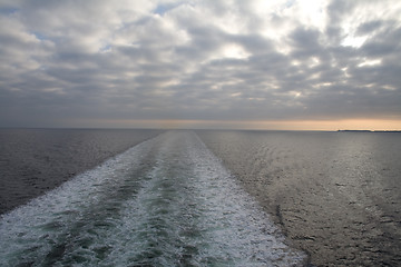 Image showing Wake of a ship