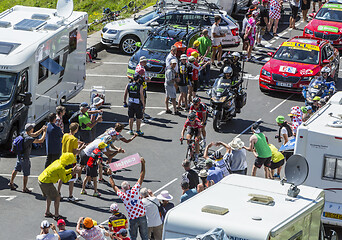 Image showing The Breakaway in Mountains - Tour de France 2016