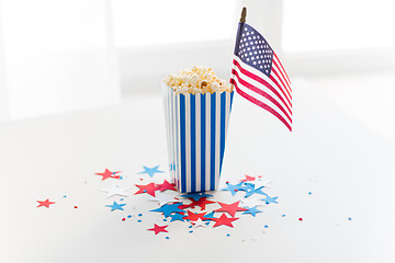 Image showing flag and popcorn on american independence day