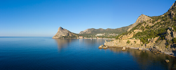 Image showing Rocks and sea landscape in Crimea