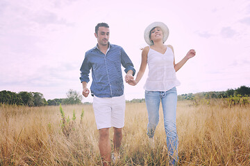 Image showing happy young couple have romantic time outdoor