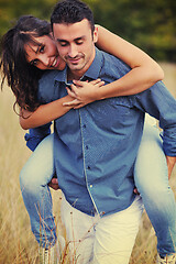 Image showing happy young couple have romantic time outdoor