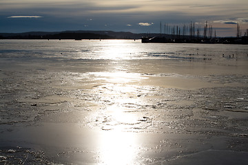 Image showing Frozen harbour