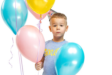 Image showing Full length portrait of cute little kid in stylish clothes