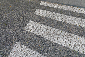 Image showing Zebra Crossing Cobblestones