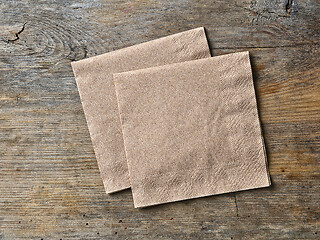 Image showing brown paper napkins