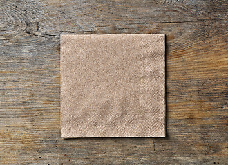 Image showing brown paper napkin