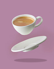 Image showing levitating coffee cup