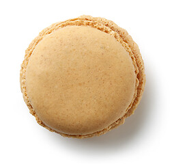 Image showing vanilla macaroon on white background