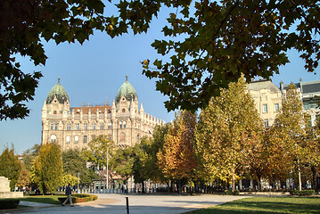 Image showing Old fashioned historical building with square before in Budapest, Hungary.