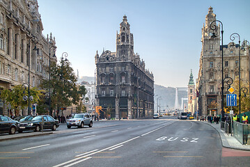 Image showing Historical buildings of Klotild Palota, Palace in Budapest, Hungary.