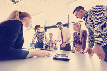 Image showing startup business team on meeting at modern office