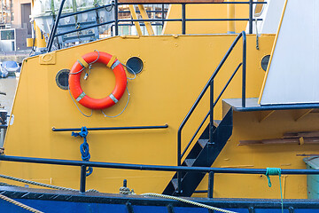 Image showing Lifebuoy Yellow Ship