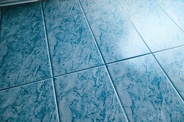 Image showing Tiled bathroom floor