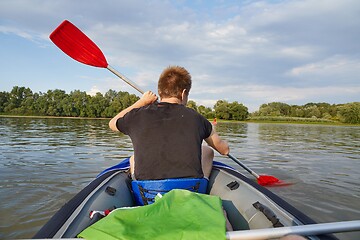 Image showing Kayaking on the River