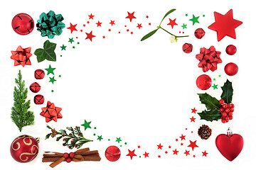 Image showing Christmas Background Border Decoration