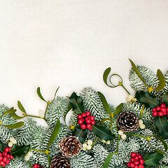 Image showing Winter Solstice and Christmas Border