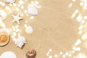 Image showing seashells on beach sand