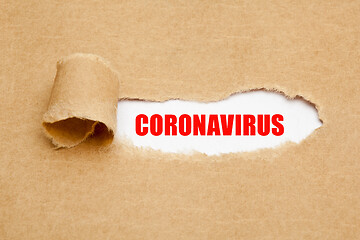 Image showing Coronavirus Covid-19 Torn Paper Concept