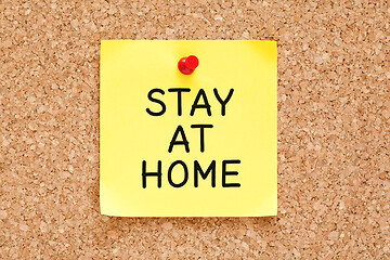 Image showing Stay At Home Social Distancing And Self-isolation