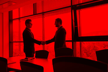 Image showing cloasing the deal in modern office interior