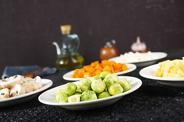 Image showing vegetables and mushroom