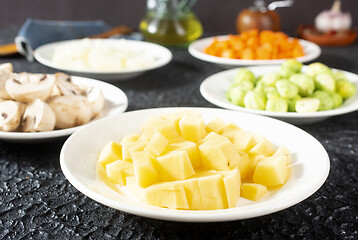 Image showing vegetables and mushroom