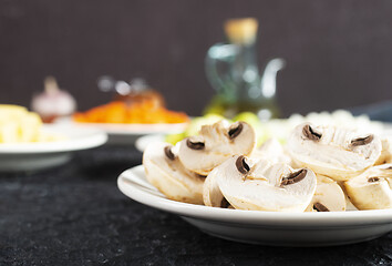 Image showing vegetables and mushroom