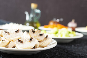 Image showing vegetables and mushroom