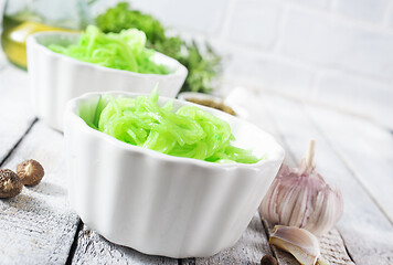 Image showing green noodles from vegetable