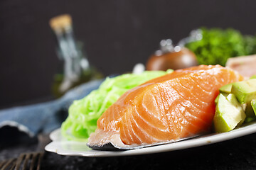Image showing salmon with avocado