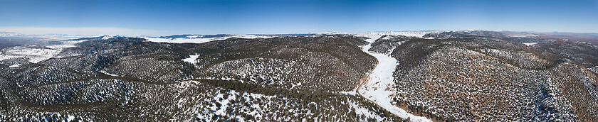 Image showing Atlas mountains snow forest in Morocco