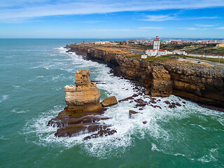 Image showing Lighthouse on Cabo Carvoeiro in Portugal