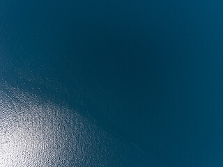 Image showing blue sea water surface aerial background