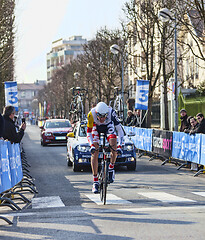 Image showing The Cyclist De greef Francis- Paris Nice 2013 Prologue in Houill