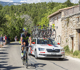 Image showing The Cyclist Gorka Izagirre Insausti on Mont Ventoux - Tour de Fr