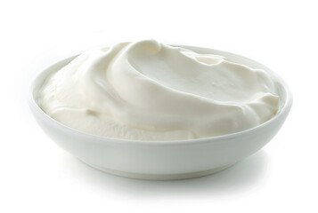 Image showing bowl of sour cream or yogurt