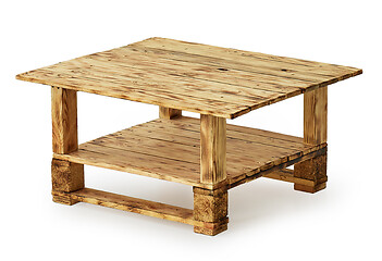 Image showing rustic wooden table