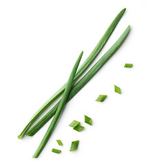 Image showing green onion on white background