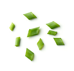 Image showing green onion on white background