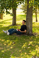 Image showing Reading In The Park