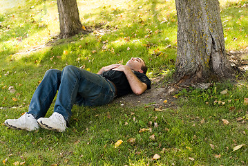 Image showing Dreaming Under A Tree