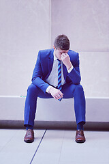 Image showing frustrated young business man