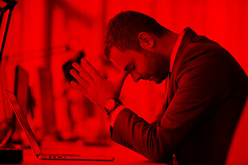 Image showing frustrated young business man