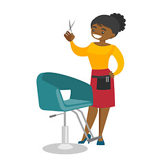 Image showing Hair stylist at workplace in the beauty saloon.