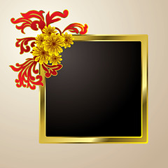 Image showing floral picture frame