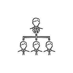 Image showing Business meeting hand drawn sketch icon.