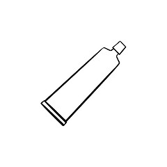 Image showing Cream tube hand drawn sketch icon.