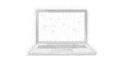 Image showing Polygon laptop isolated on white background.