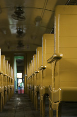 Image showing Interior of old railway car